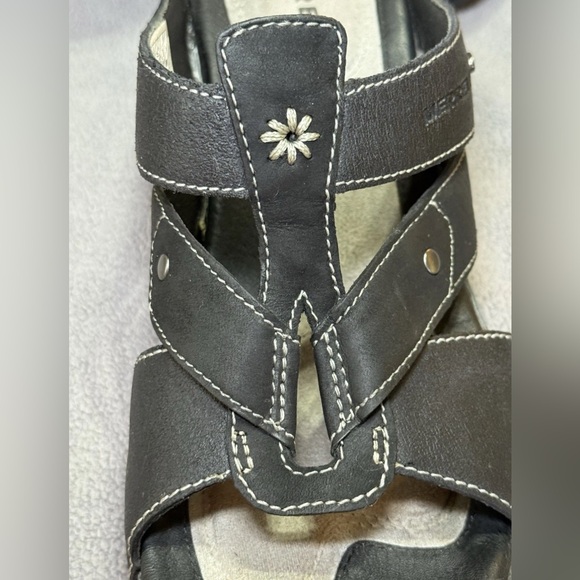 MERRELL Luxe Slide Sandal Womens Size 10 Black Strappy Slip On Cushioned Comfort - Picture 9 of 12